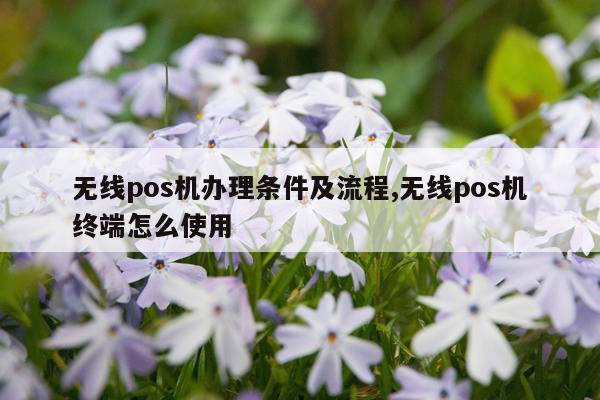 无线pos机办理条件及流程,无线pos机终端怎么使用