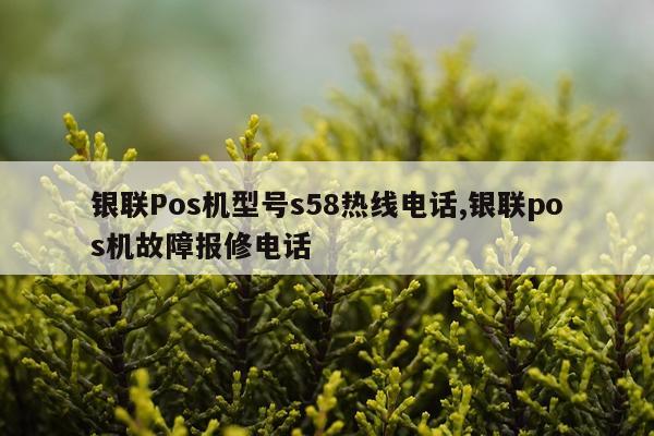 银联Pos机型号s58热线电话,银联pos机故障报修电话