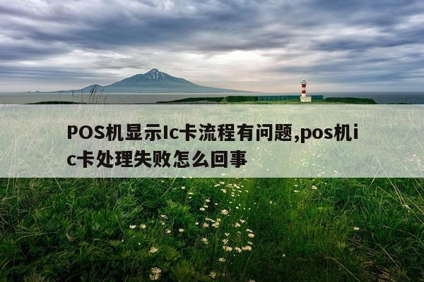 POS机显示Ic卡流程有问题,pos机ic卡处理失败怎么回事