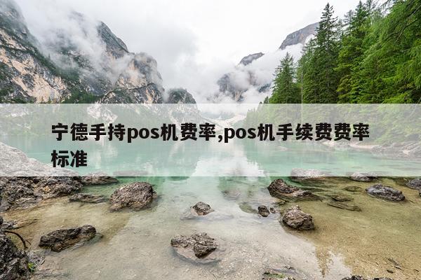 宁德手持pos机费率,pos机手续费费率标准