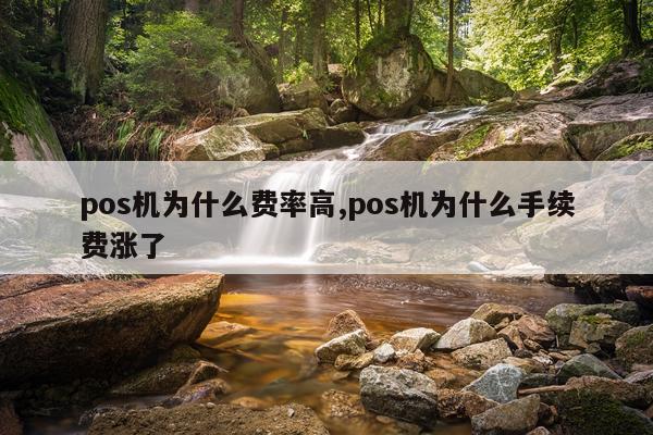pos机为什么费率高,pos机为什么手续费涨了