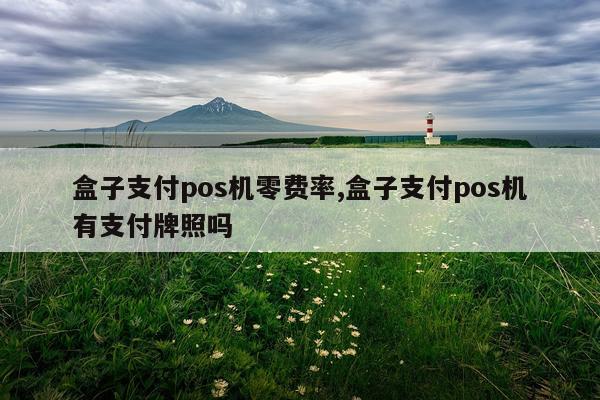 盒子支付pos机零费率,盒子支付pos机有支付牌照吗