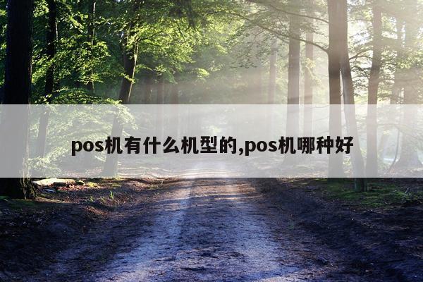 pos机有什么机型的,pos机哪种好