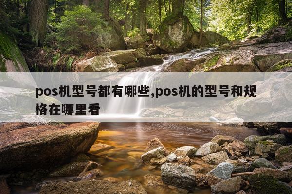 pos机型号都有哪些,pos机的型号和规格在哪里看