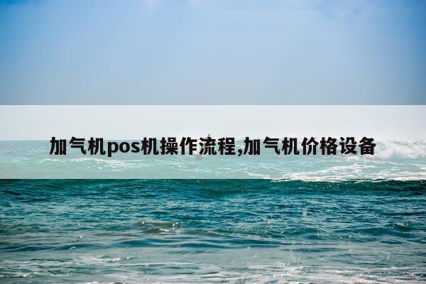 加气机pos机操作流程,加气机价格设备