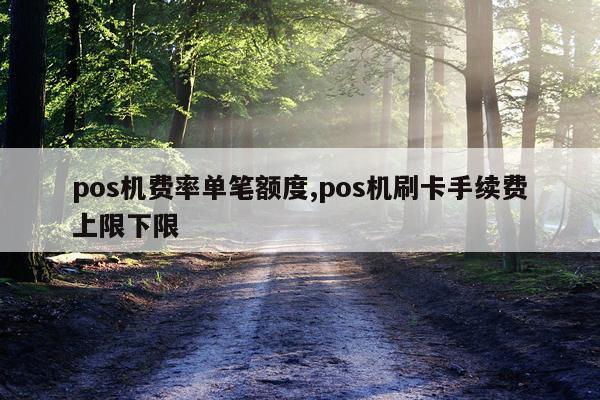 pos机费率单笔额度,pos机刷卡手续费上限下限