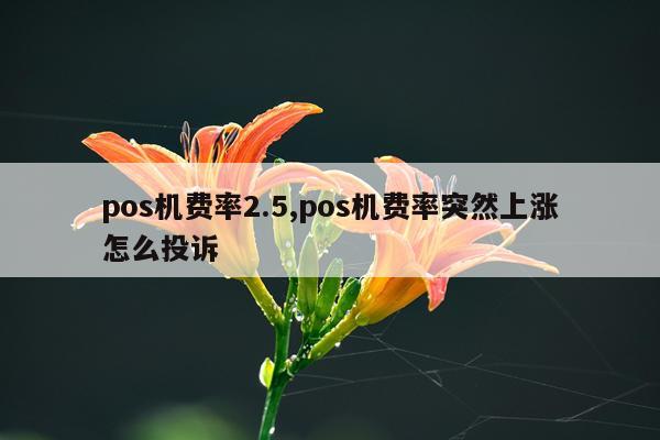 pos机费率2.5,pos机费率突然上涨怎么投诉