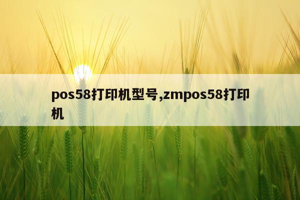 pos58打印机型号,zmpos58打印机