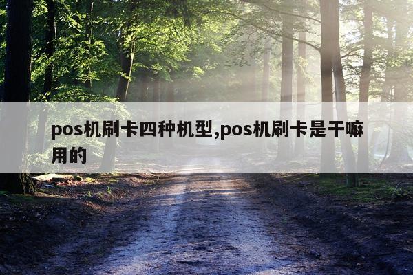 pos机刷卡四种机型,pos机刷卡是干嘛用的