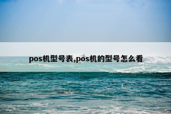 pos机型号表,pos机的型号怎么看