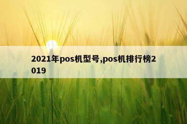 2021年pos机型号,pos机排行榜2019