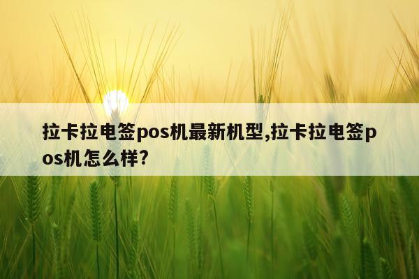 拉卡拉电签pos机最新机型,拉卡拉电签pos机怎么样?
