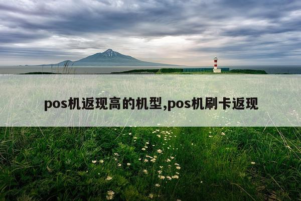 pos机返现高的机型,pos机刷卡返现