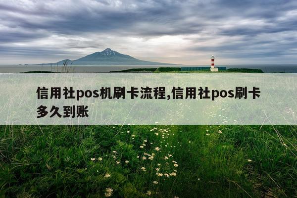 信用社pos机刷卡流程,信用社pos刷卡多久到账