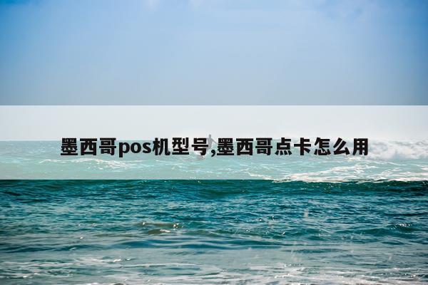 墨西哥pos机型号,墨西哥点卡怎么用