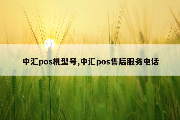 中汇pos机型号,中汇pos售后服务电话