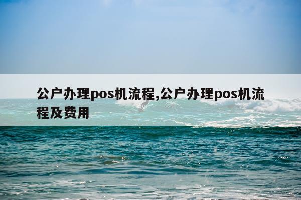 公户办理pos机流程,公户办理pos机流程及费用