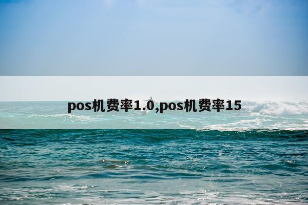 pos机费率1.0,pos机费率15