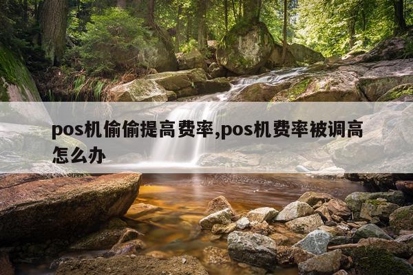 pos机偷偷提高费率,pos机费率被调高怎么办