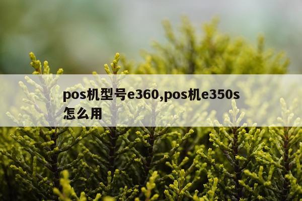 pos机型号e360,pos机e350s怎么用