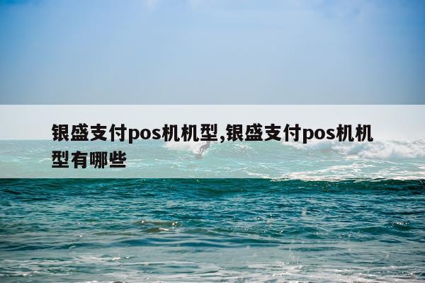 银盛支付pos机机型,银盛支付pos机机型有哪些