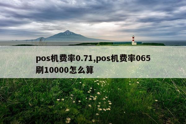 pos机费率0.71,pos机费率065刷10000怎么算
