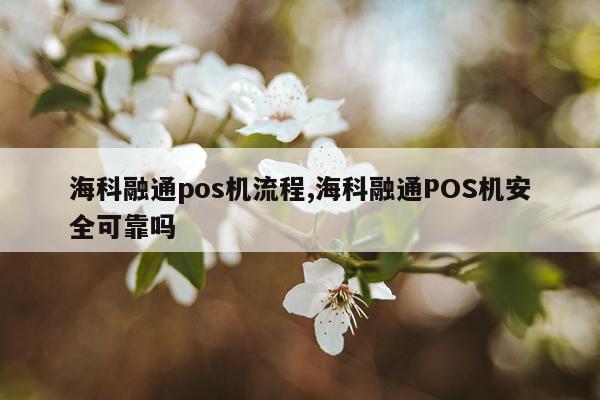 海科融通pos机流程,海科融通POS机安全可靠吗