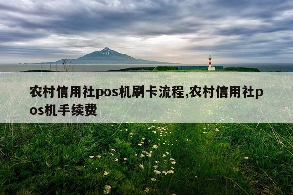农村信用社pos机刷卡流程,农村信用社pos机手续费