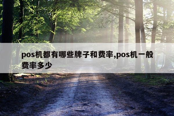 pos机都有哪些牌子和费率,pos机一般费率多少